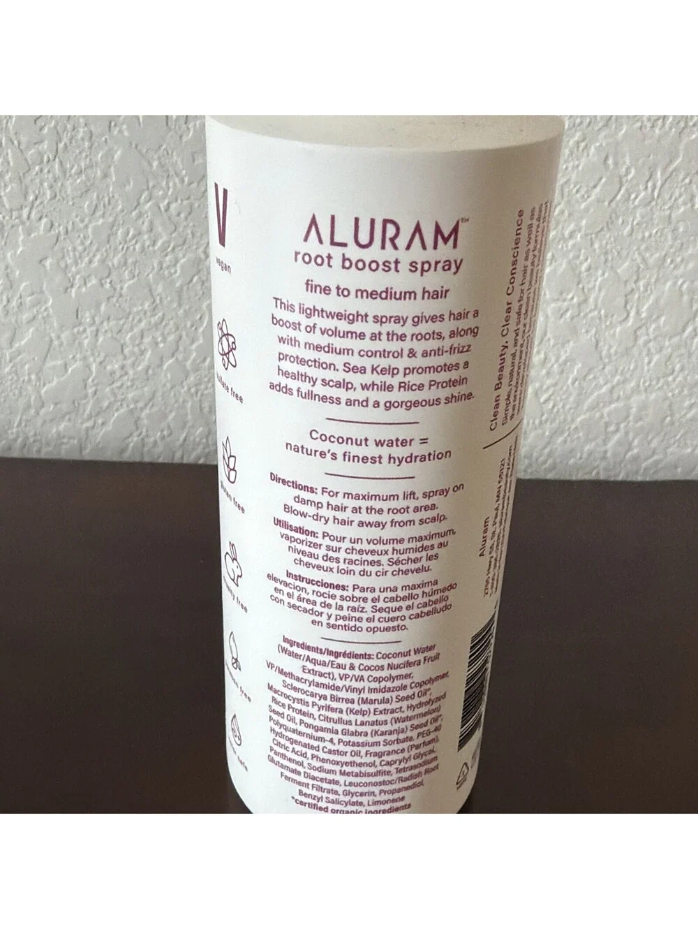 Aluram Clean Beauty Collection Root Boost Spray 6 oz. NEW!